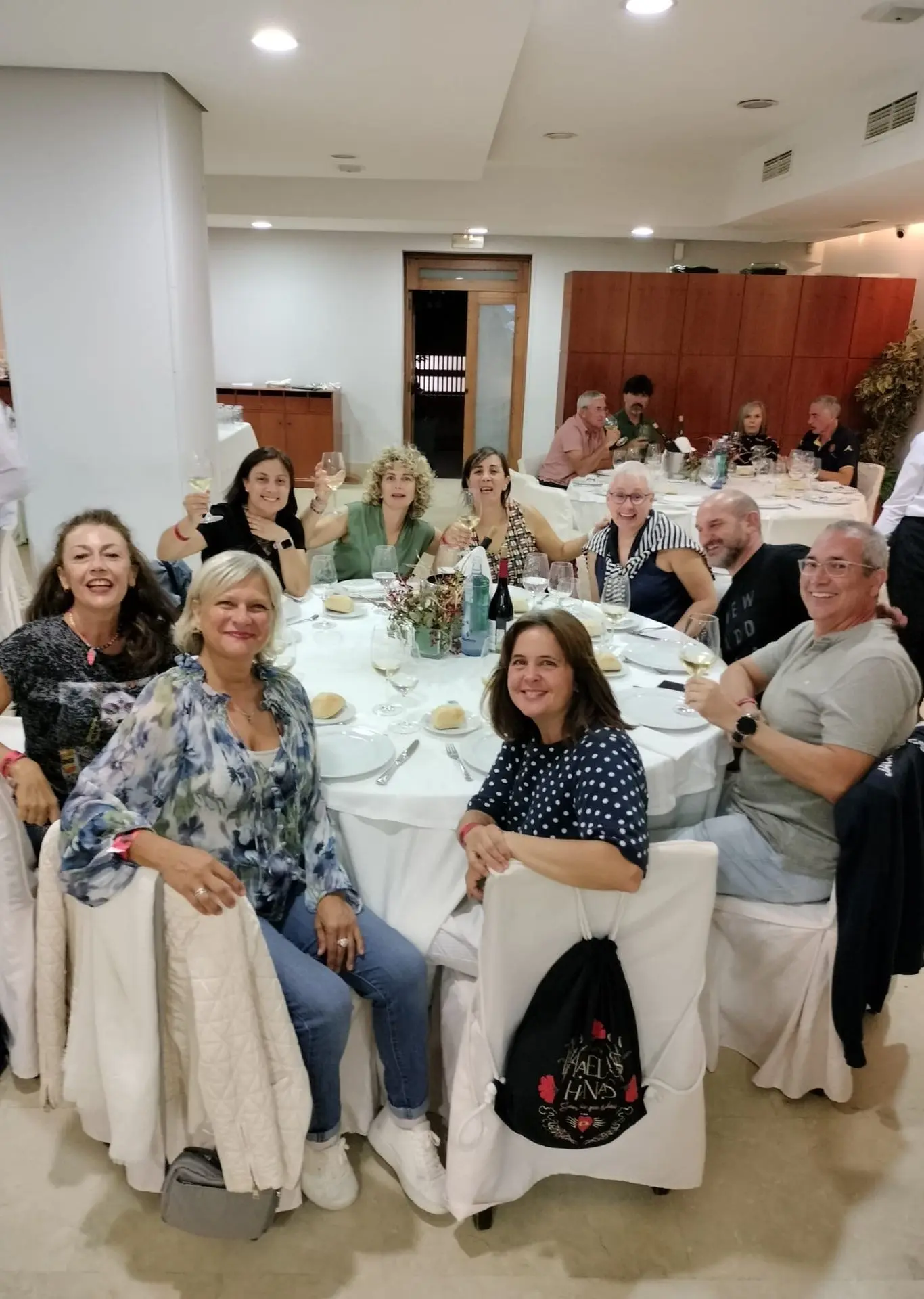 Cena de equipos en el restaurante