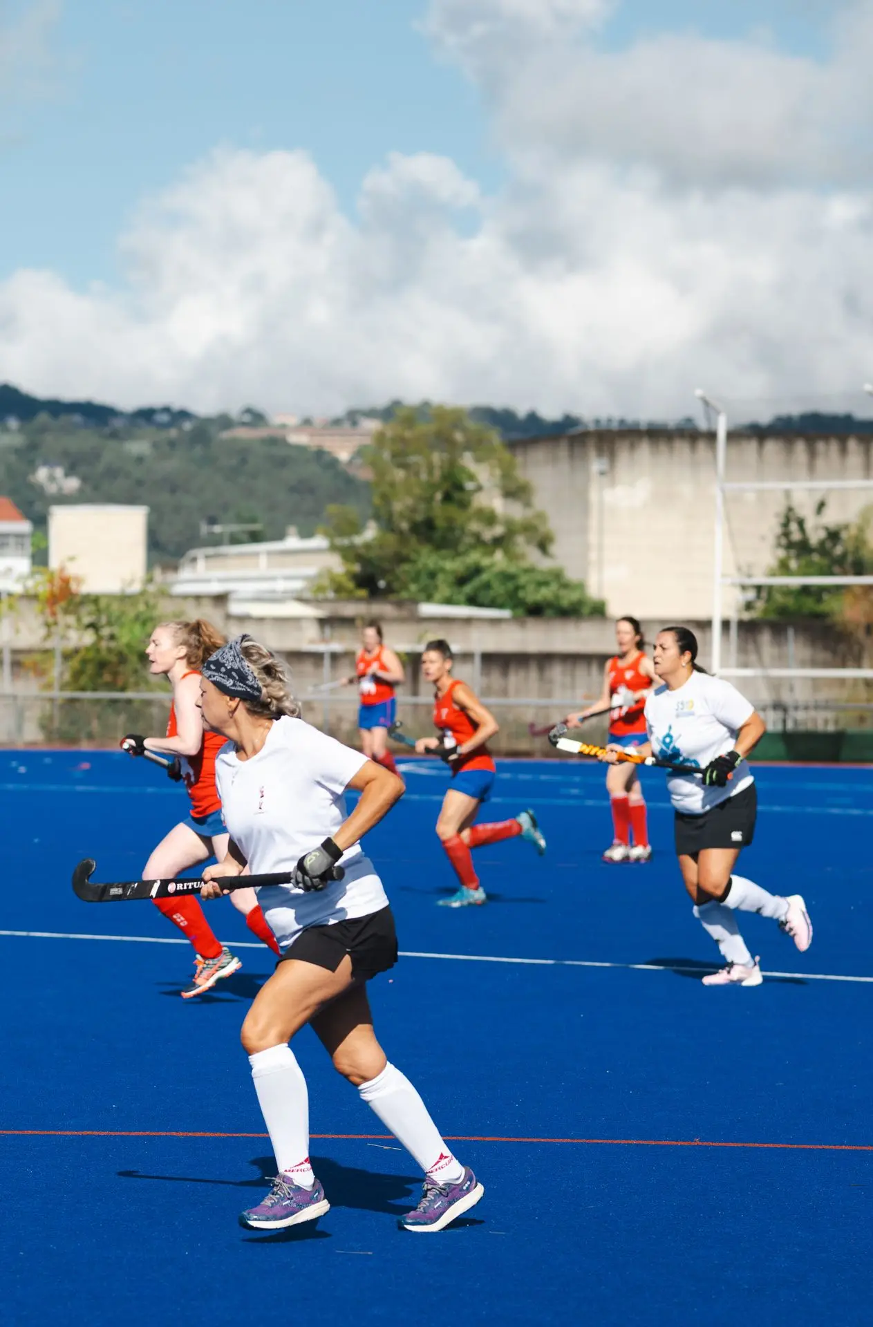 Equipo femenino durante un partido
